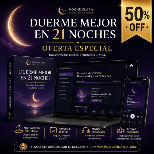 Duerme Mejor en 21 Noches — Oferta Especial 50% OFF