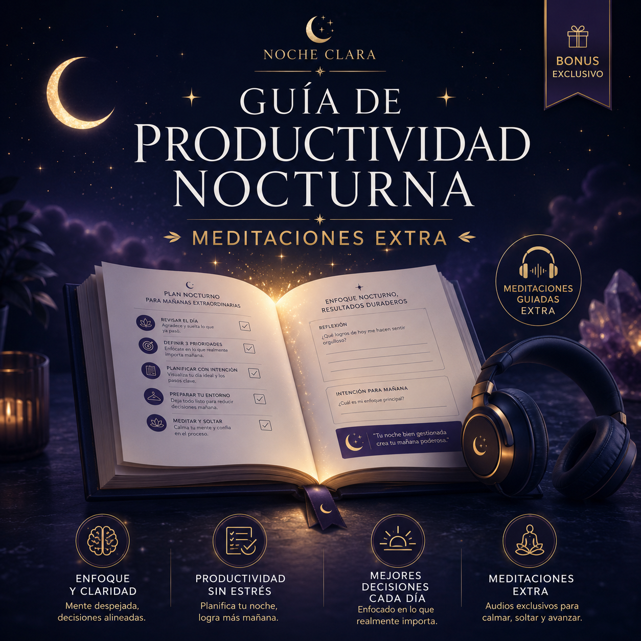 Guía de Productividad Nocturna + Meditaciones Extra